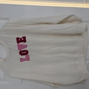 Emily Daniels White and Pink Top Sweater